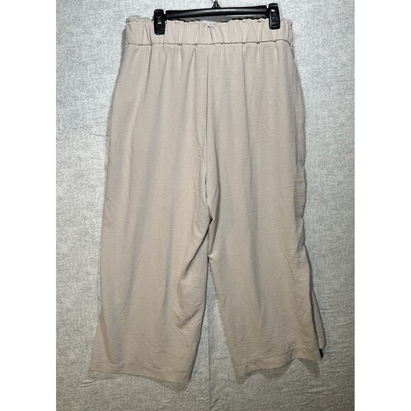 Eliana Rose High-Waisted Wide Leg Pants with Tie Belt Women’s Size XL Beige - Picture 2 of 6